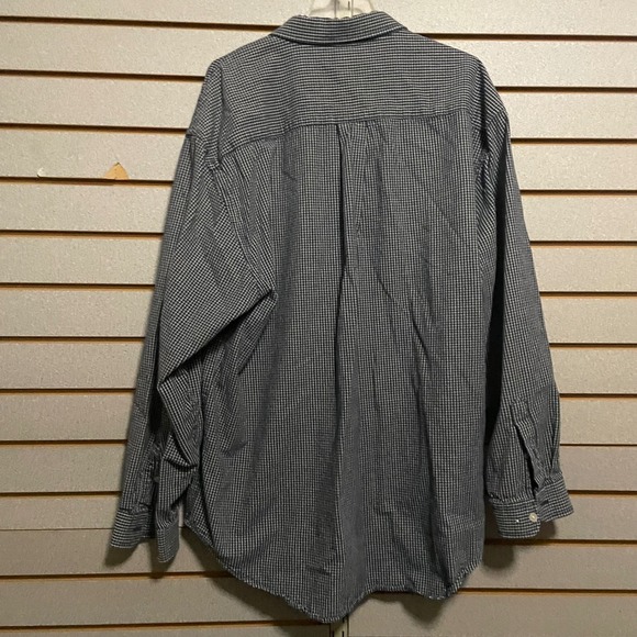 STRUCTURE Mens XL Button Down Shirt Long Sleeve Gingham Check 100% Cotton - Picture 3 of 4